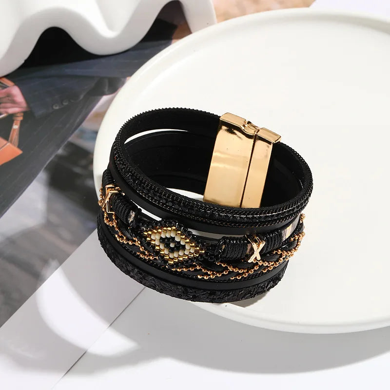 Multilayer Leather Bangle