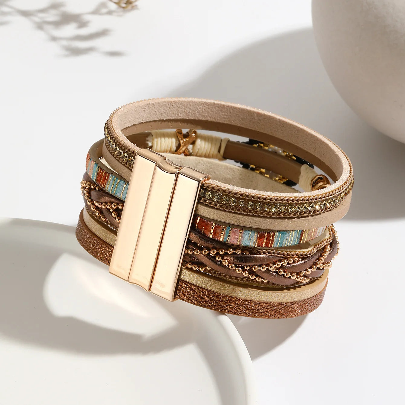 Multilayer Leather Bangle